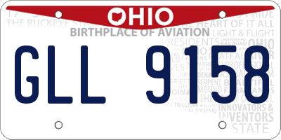 OH license plate GLL9158