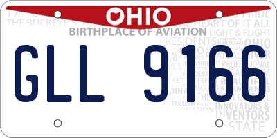 OH license plate GLL9166