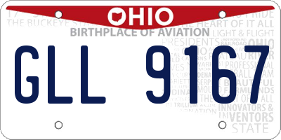 OH license plate GLL9167