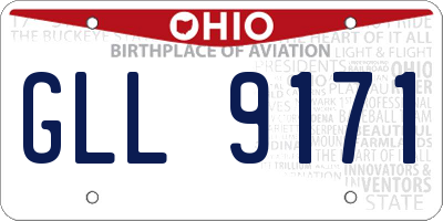 OH license plate GLL9171