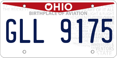 OH license plate GLL9175