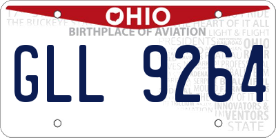OH license plate GLL9264