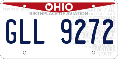 OH license plate GLL9272