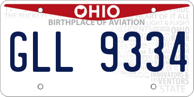 OH license plate GLL9334