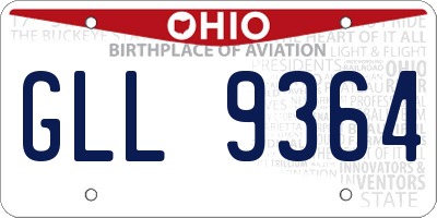 OH license plate GLL9364