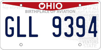 OH license plate GLL9394