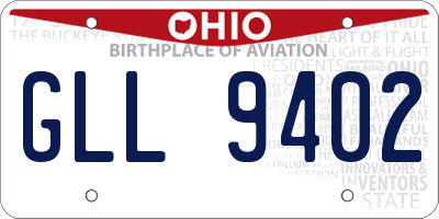 OH license plate GLL9402
