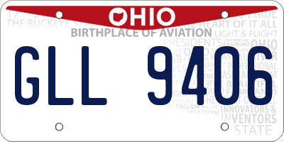 OH license plate GLL9406