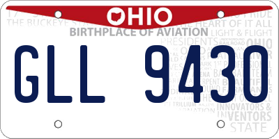 OH license plate GLL9430