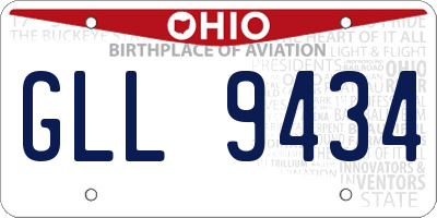 OH license plate GLL9434