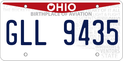 OH license plate GLL9435