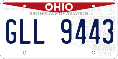 OH license plate GLL9443