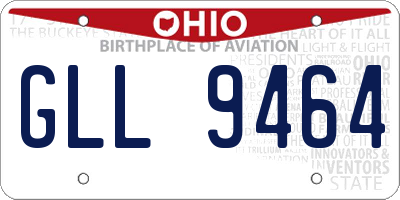 OH license plate GLL9464