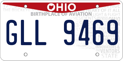 OH license plate GLL9469