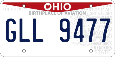 OH license plate GLL9477