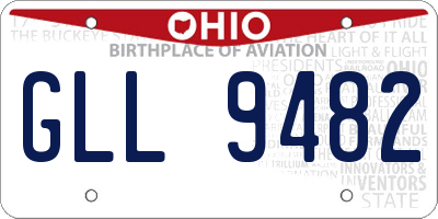 OH license plate GLL9482