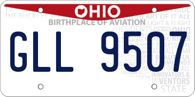 OH license plate GLL9507