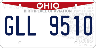 OH license plate GLL9510