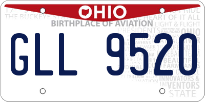 OH license plate GLL9520
