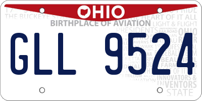 OH license plate GLL9524