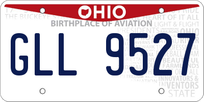 OH license plate GLL9527