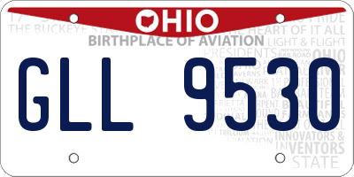 OH license plate GLL9530