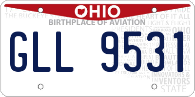 OH license plate GLL9531
