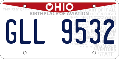 OH license plate GLL9532