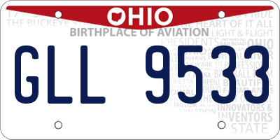 OH license plate GLL9533
