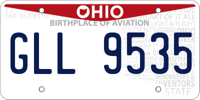 OH license plate GLL9535