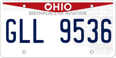 OH license plate GLL9536