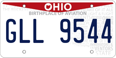 OH license plate GLL9544