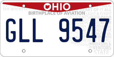 OH license plate GLL9547
