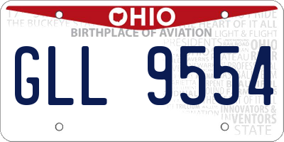 OH license plate GLL9554