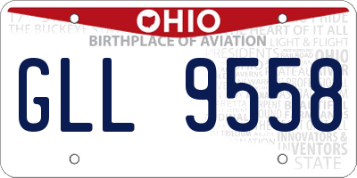 OH license plate GLL9558