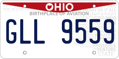 OH license plate GLL9559