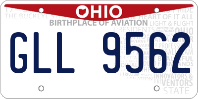 OH license plate GLL9562