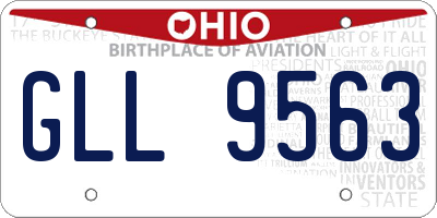 OH license plate GLL9563