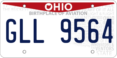 OH license plate GLL9564