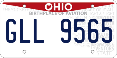 OH license plate GLL9565