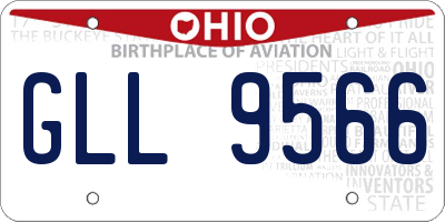 OH license plate GLL9566