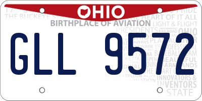 OH license plate GLL9572