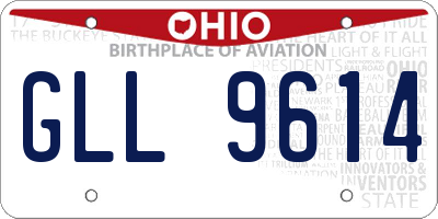 OH license plate GLL9614