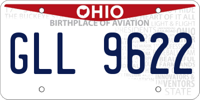 OH license plate GLL9622