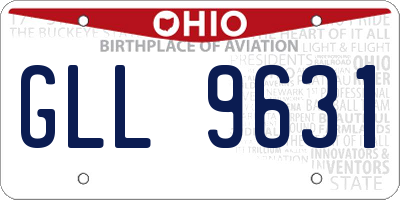 OH license plate GLL9631
