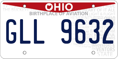 OH license plate GLL9632