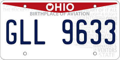 OH license plate GLL9633