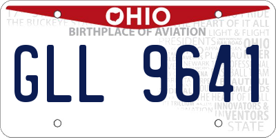 OH license plate GLL9641