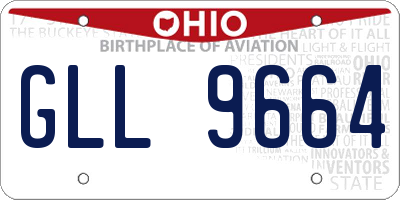 OH license plate GLL9664