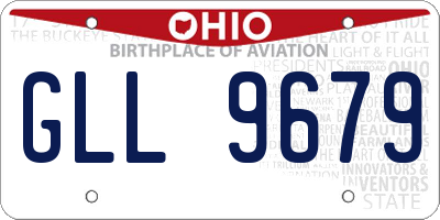 OH license plate GLL9679